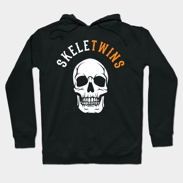 Matching Halloween Twins Costume Skeletwins Skeletons Hoodie by PodDesignShop